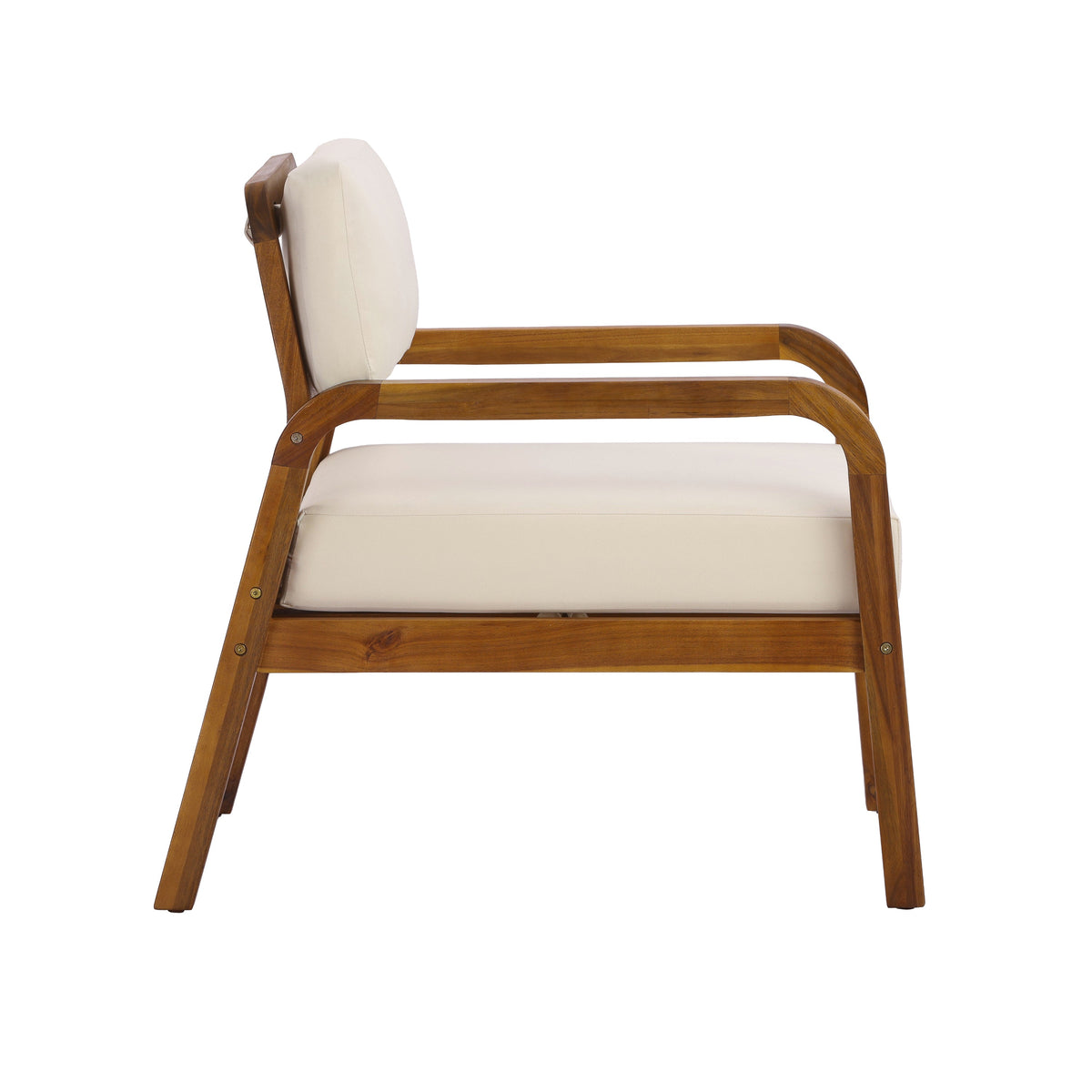 Teak 4-Piece Outdoor Sofa Set with Cushions - Patio Furniture