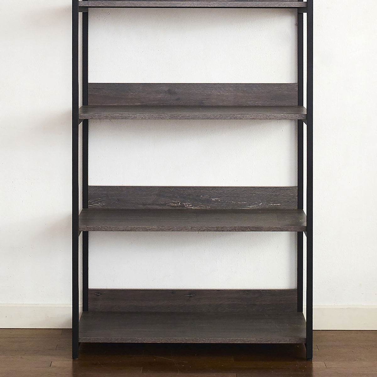 Gray Walk-In Closet Wardrobe with 5-Shelf Modular Construction