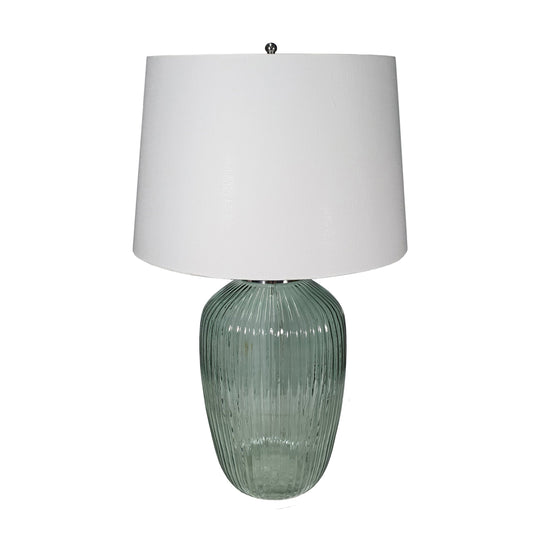 Handcrafted Art Glass Table Lamp with Multicolor Base - Multicolor