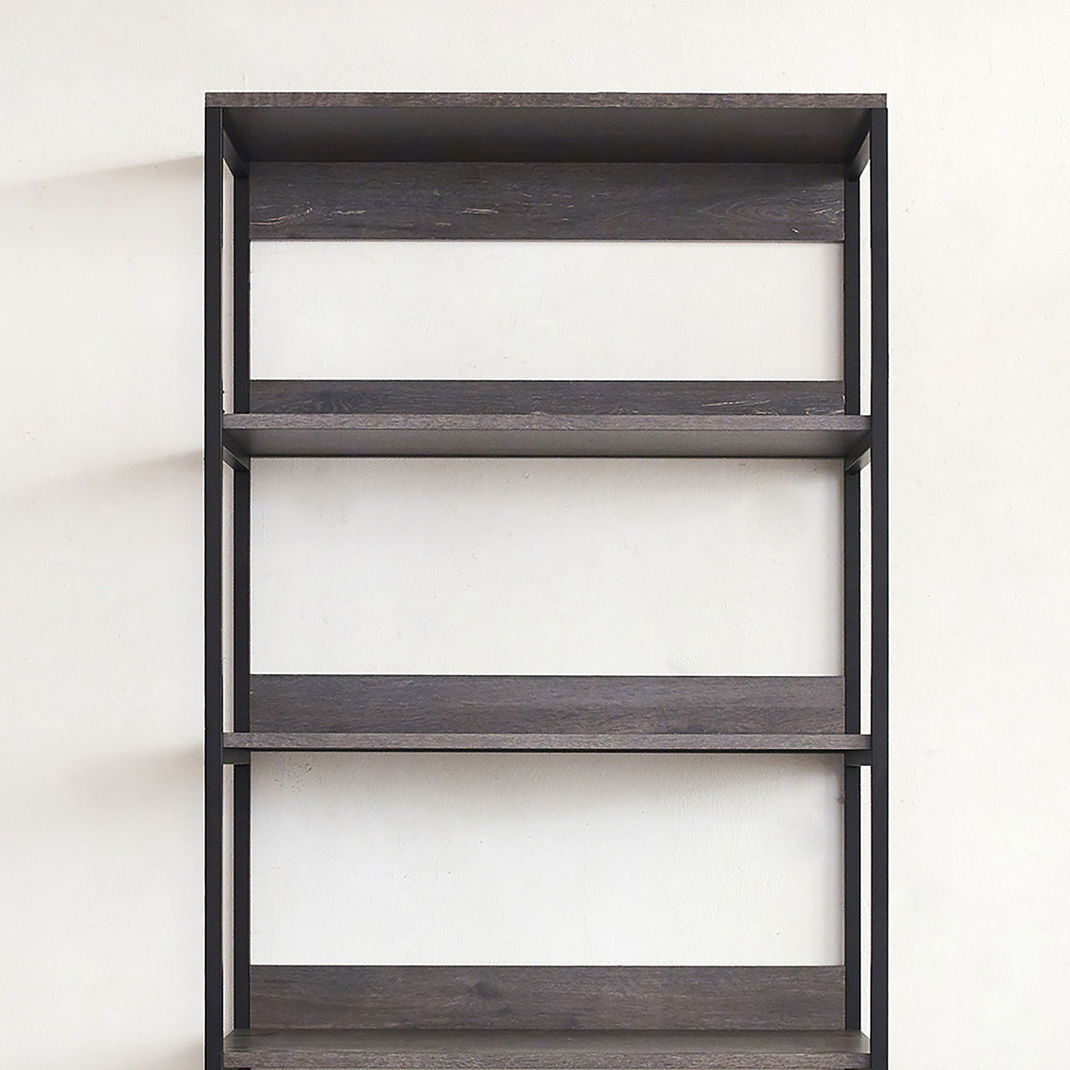 Gray Walk-In Closet Wardrobe with 5-Shelf Modular Construction