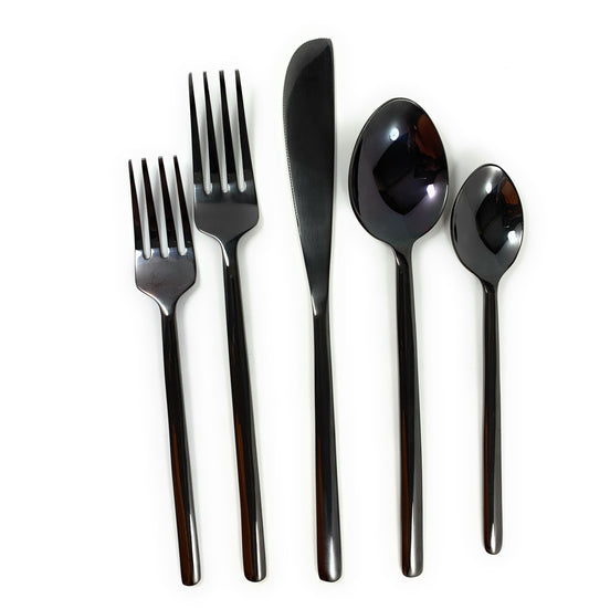 Vibhsa Black Flatware Set Stainless Steel 20 PC