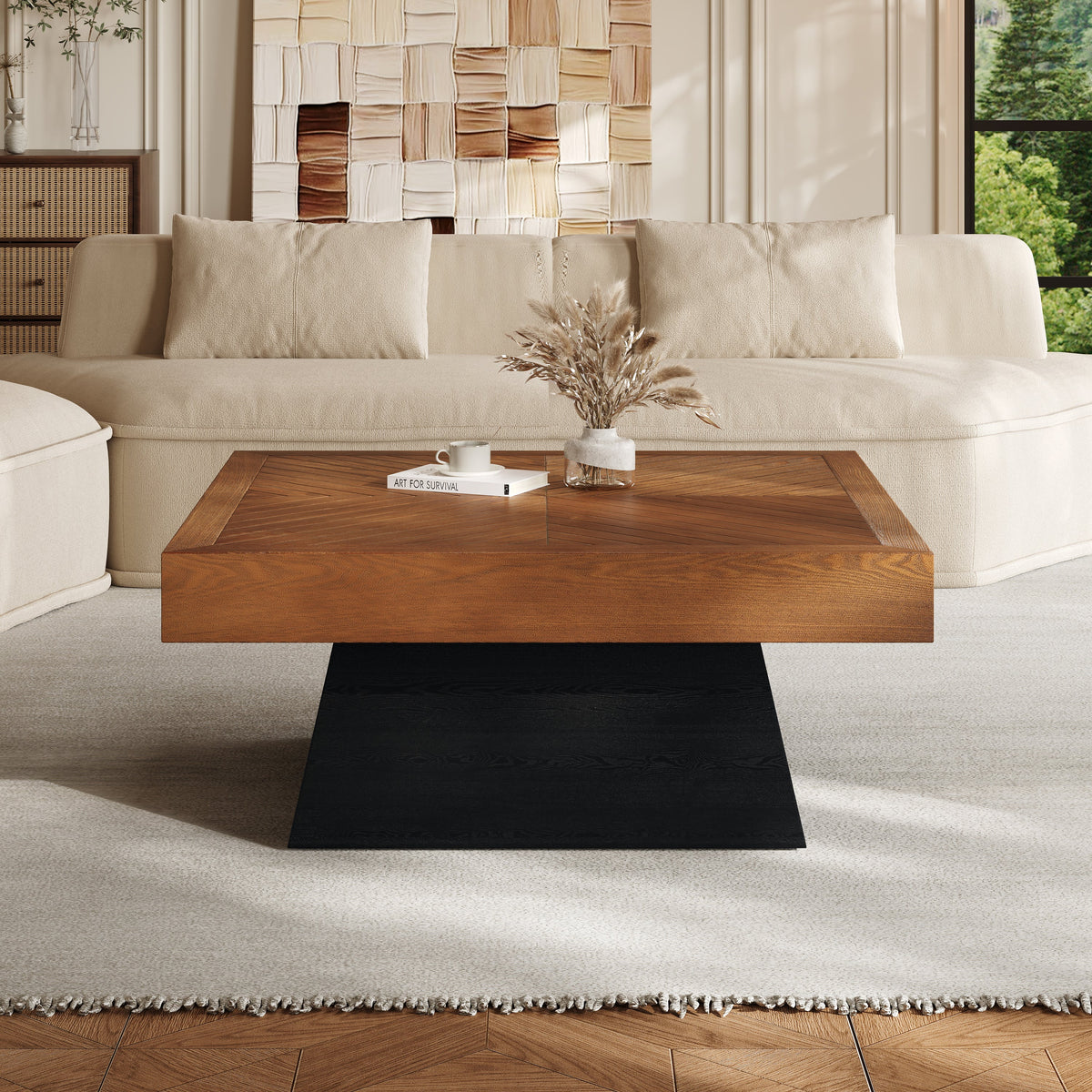 Modern Square Coffee Table for Living Room