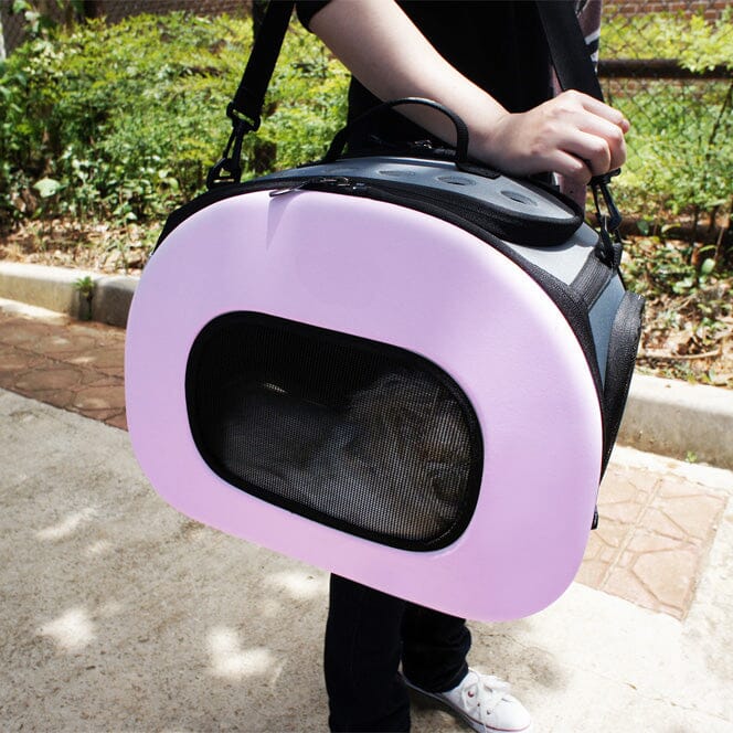 Pet Life ® 'Final Destination' Airline Approved 2-in-1 Tough-Shell Wheeled Collapsible Travel Fashion Pet Dog Carrier Crate